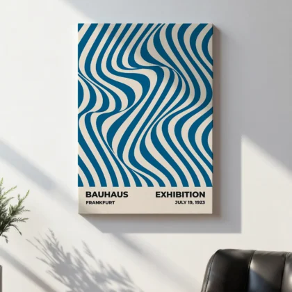 Bauhaus Art Print – Blue Sea Waves