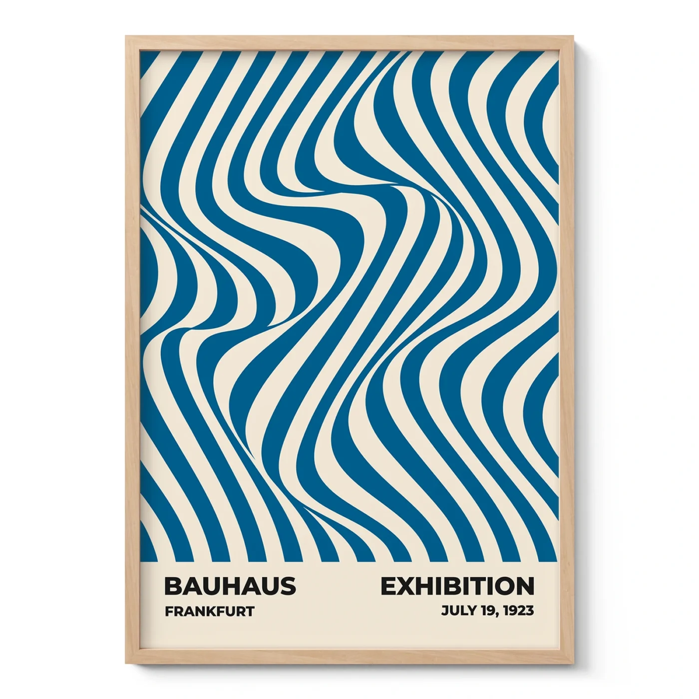 Bauhaus Art Print – Blue Sea Waves