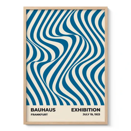 Bauhaus Art Print – Blue Sea Waves