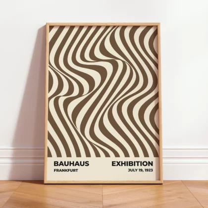 Bauhaus Art Print – Brown Sea Waves