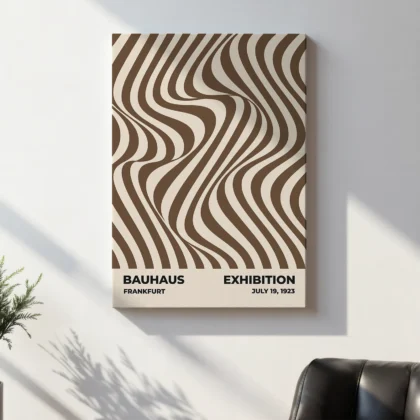Bauhaus Art Print – Brown Sea Waves