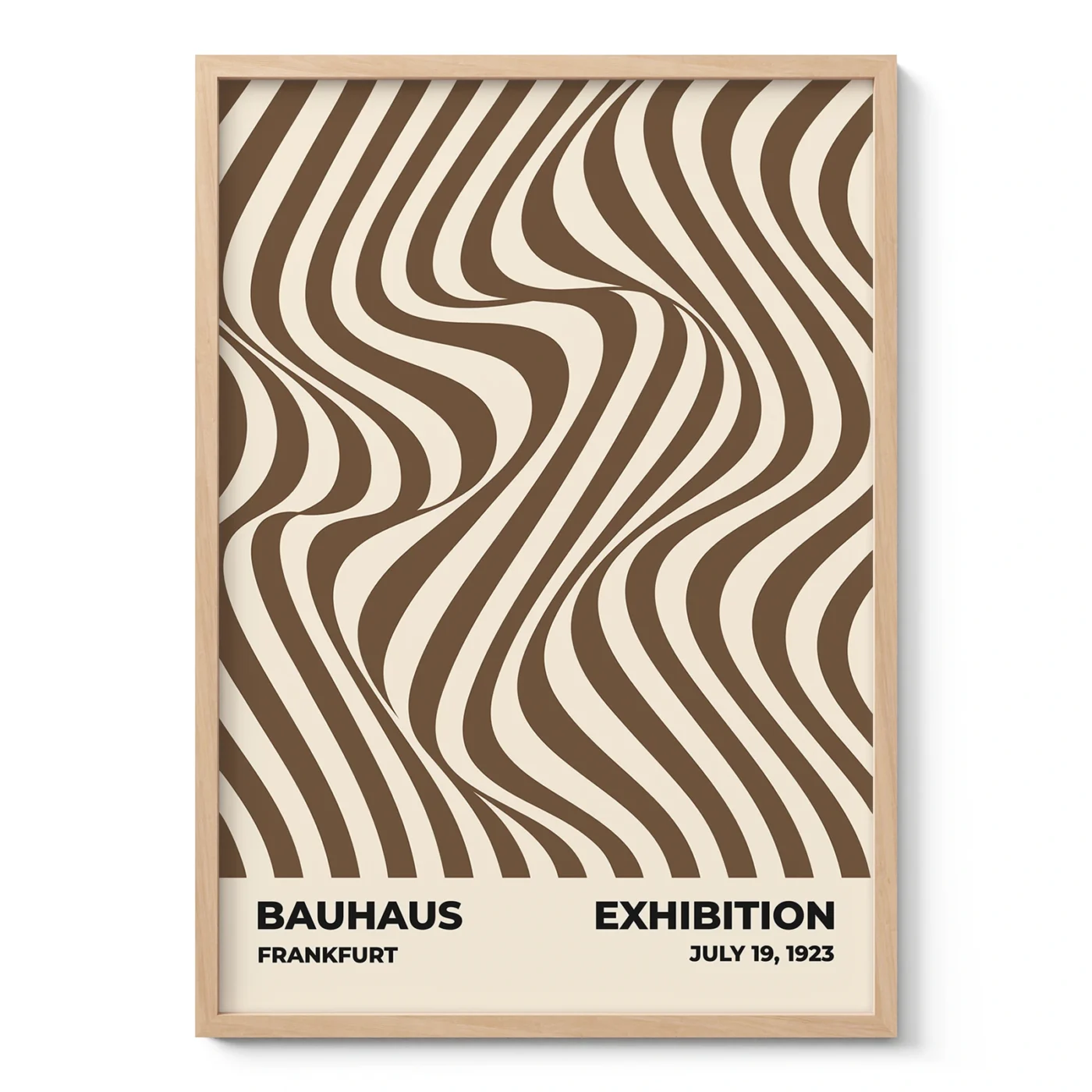 Bauhaus Art Print – Brown Sea Waves
