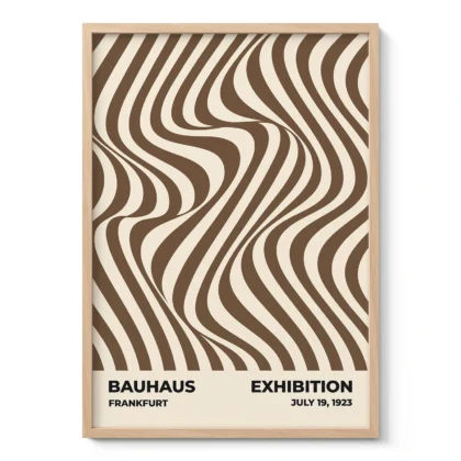 Bauhaus Art Print – Brown Sea Waves