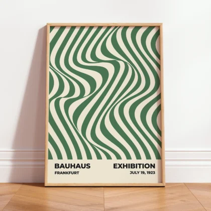 Bauhaus Art Print – Green Sea Waves