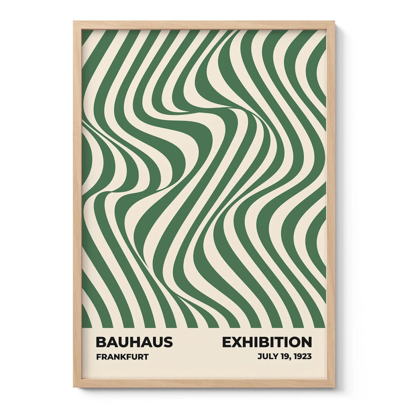 Bauhaus Art Print – Green Sea Waves