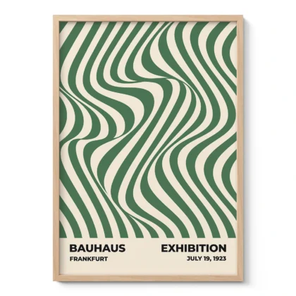 Bauhaus Art Print – Green Sea Waves