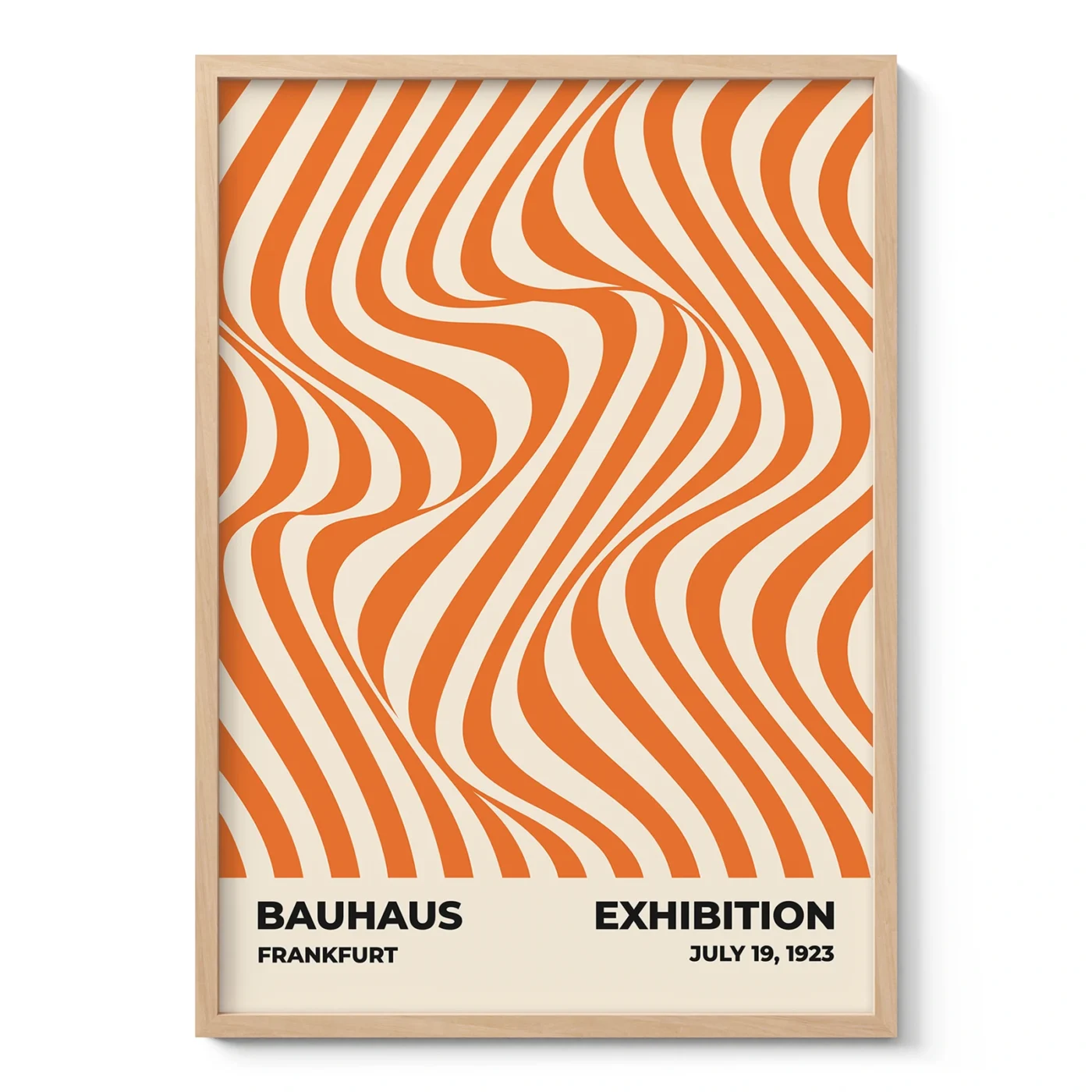 Bauhaus Art Print – Orange Sea Waves