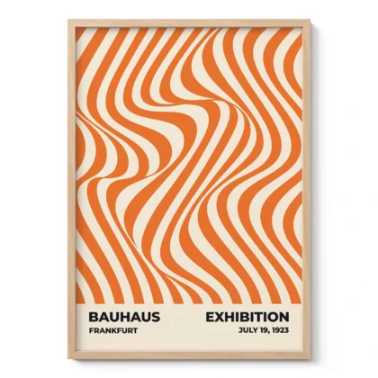 Bauhaus Art Print – Orange Sea Waves