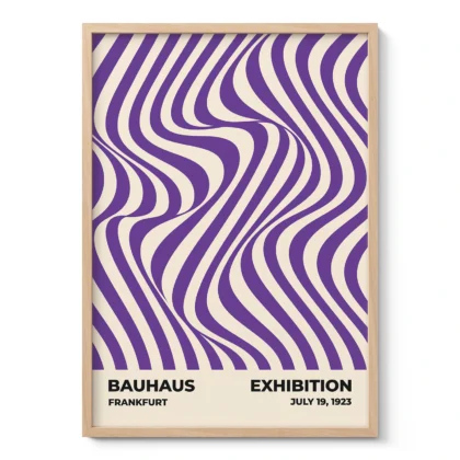 Bauhaus Art Print – Purple Sea Waves