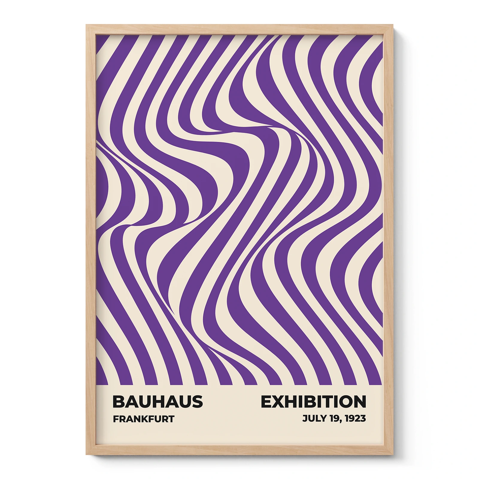 Bauhaus Art Print – Purple Sea Waves