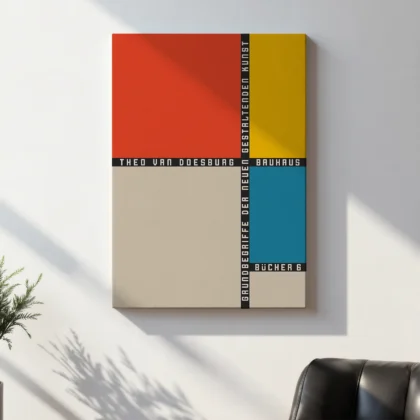 Bauhaus Geometric Color Blocks Print