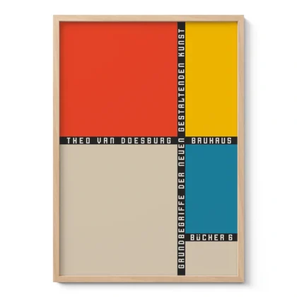Bauhaus Geometric Color Blocks Print