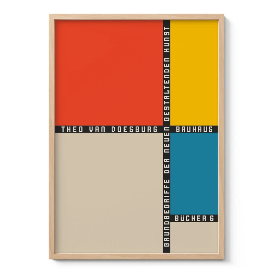 Bauhaus Geometric Color Blocks Print