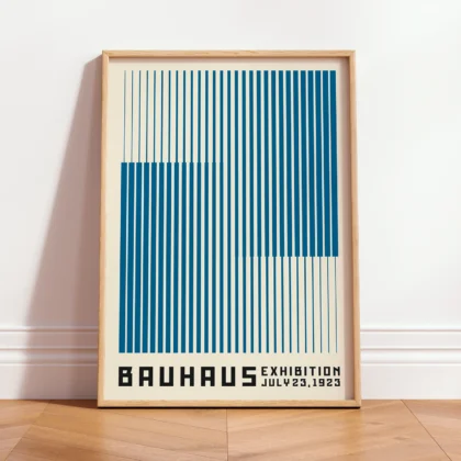 Bauhaus paveikslas – Mėlynos vertikalios linijos