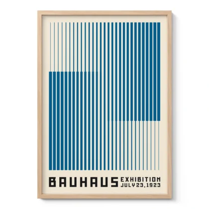 Bauhaus paveikslas – Mėlynos vertikalios linijos