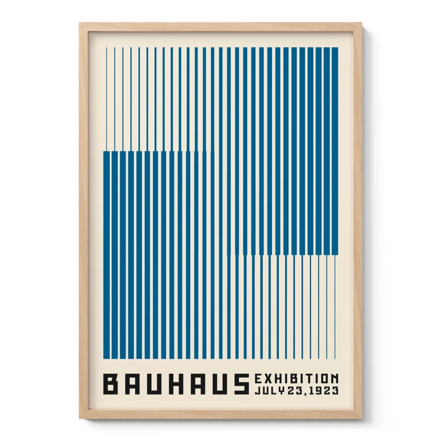 Bauhaus Art Print – Blue Stripes