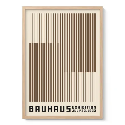 Bauhaus Art Print – Brown Stripes