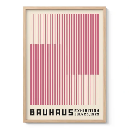 Bauhaus Wandbild – Vertikale Linien Rosa