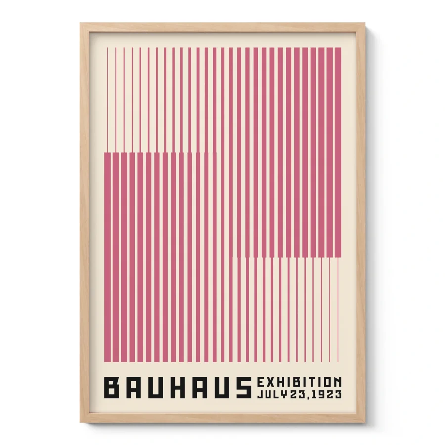 Bauhaus Art Print – Pink Stripes