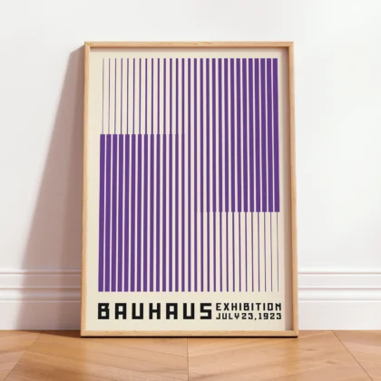 Bauhaus paveikslas – Violetinės vertikalios linijos