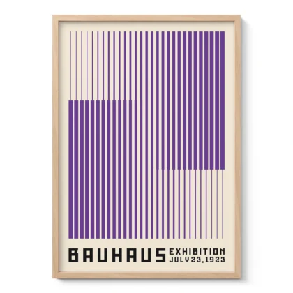 Bauhaus paveikslas – Violetinės vertikalios linijos