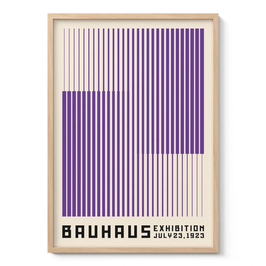 Bauhaus Art Print – Purple Stripes