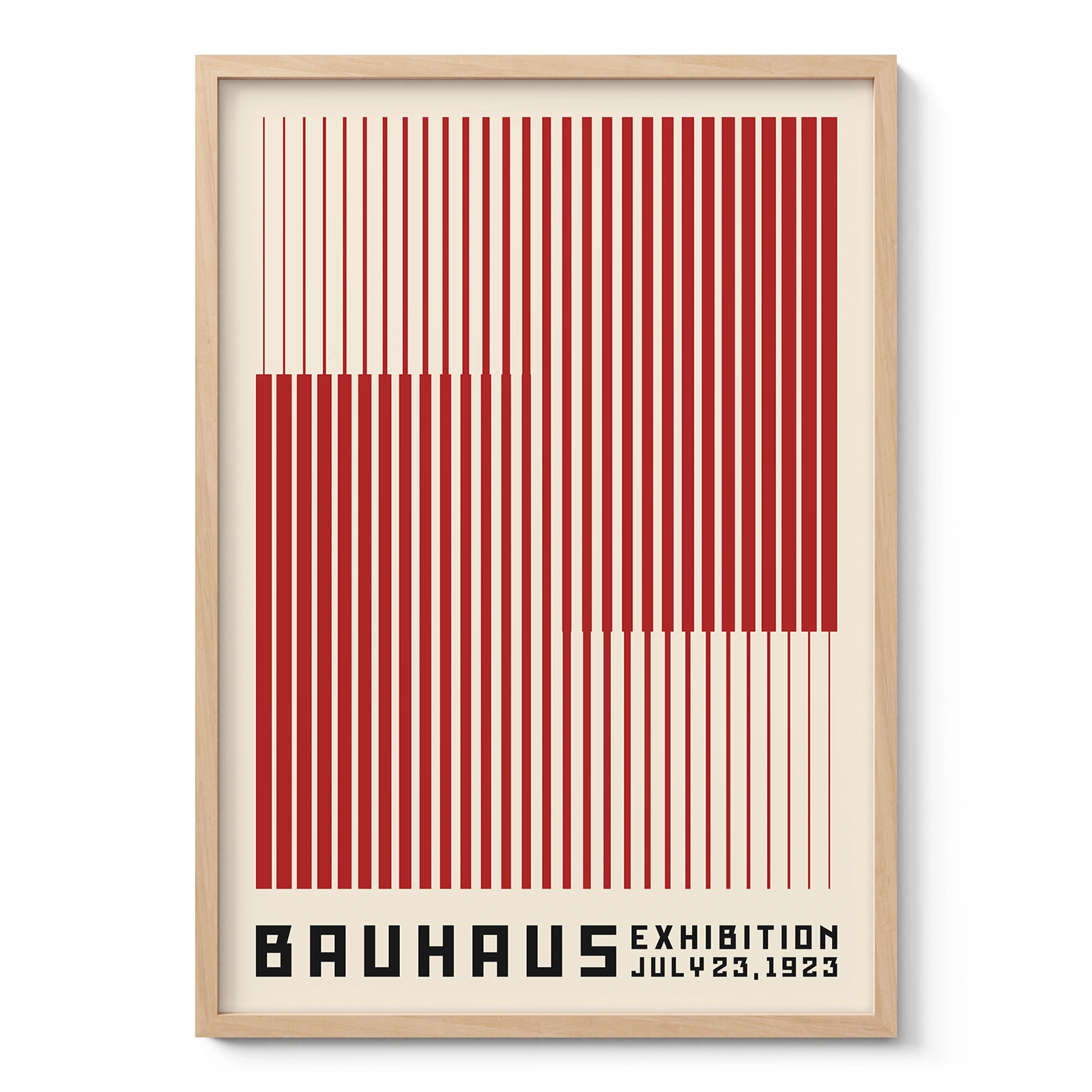 Bauhaus Wandbild – Vertikale Linien Rot