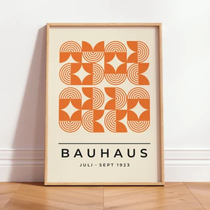 Bauhaus Wandbild – Oranges Feld