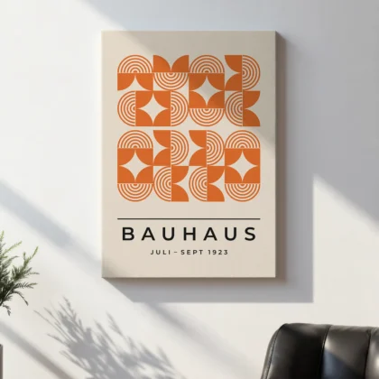 Bauhaus Wandbild – Oranges Feld