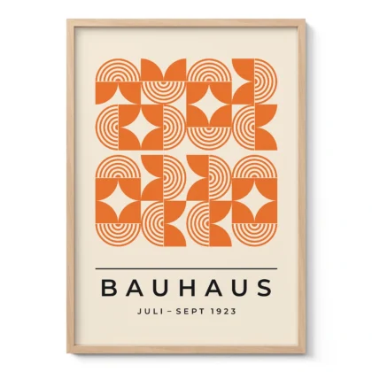 Bauhaus Wandbild – Oranges Feld
