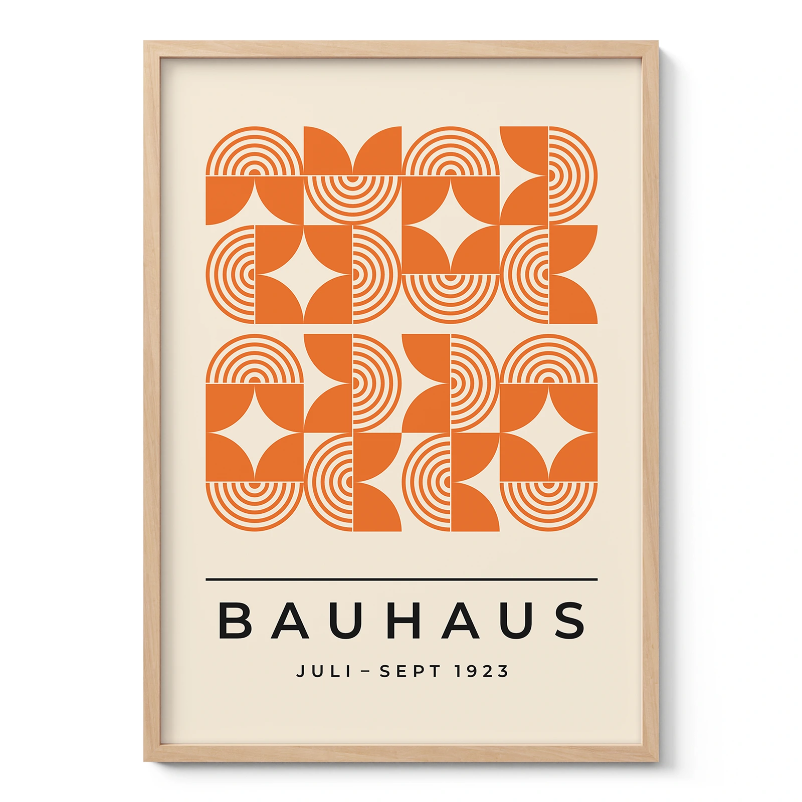 Bauhaus Wandbild – Oranges Feld