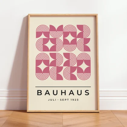 Bauhaus Wandbild – Rosa Feld