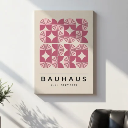 Bauhaus Wandbild – Rosa Feld