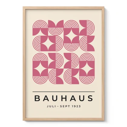 Bauhaus Wandbild – Rosa Feld