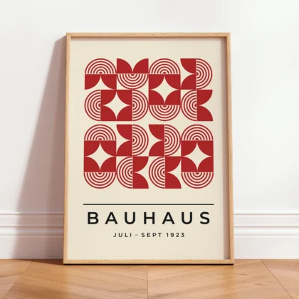 Bauhaus Wandbild – Rotes Feld
