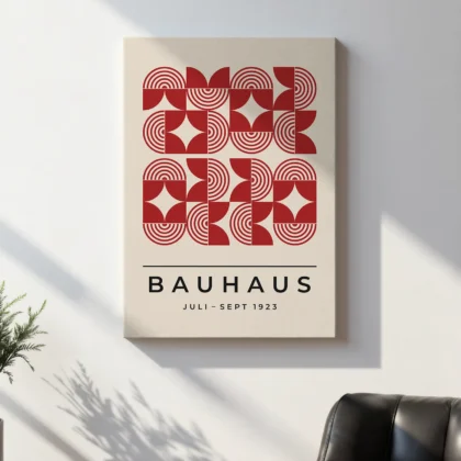 Bauhaus Wandbild – Rotes Feld