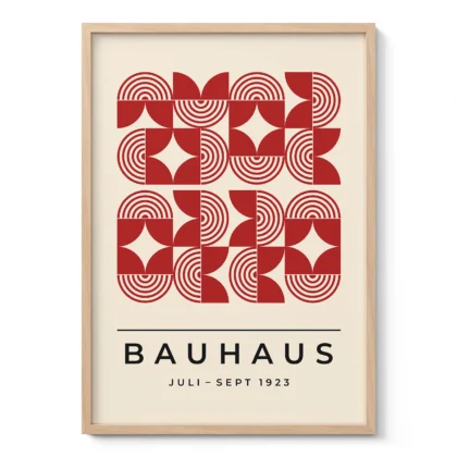 Bauhaus Wandbild – Rotes Feld