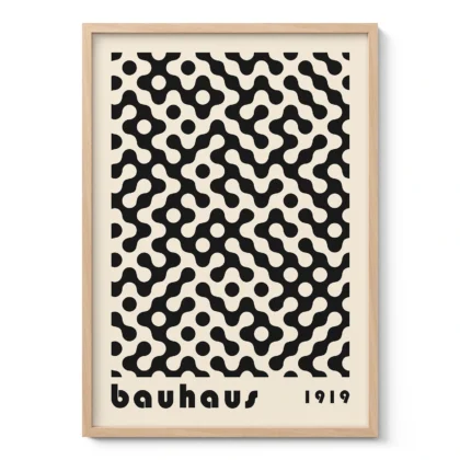 Geometric Bauhaus Wall Art – Black Slow Motion