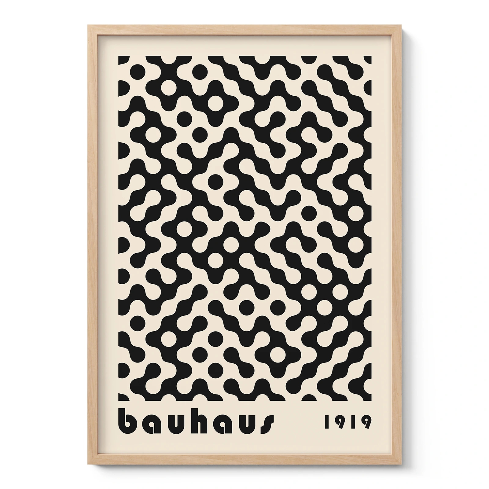 Geometric Bauhaus Wall Art – Black Slow Motion
