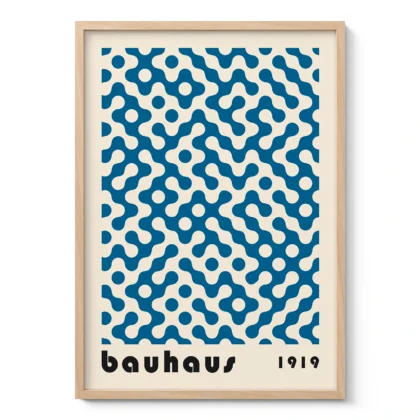 Bauhaus Wandbild – Blaues Muster