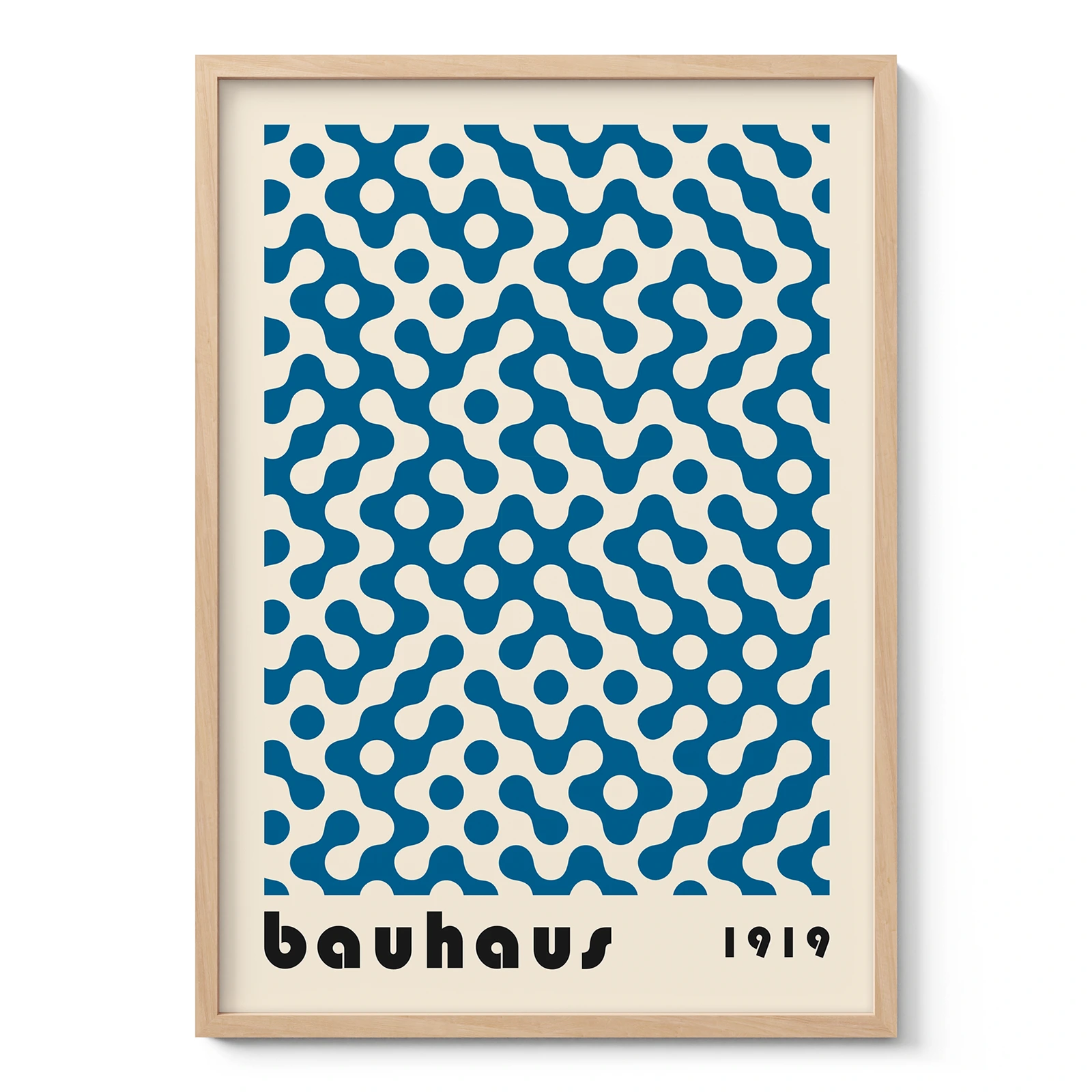 Geometric Bauhaus Wall Art – Blue Slow Motion