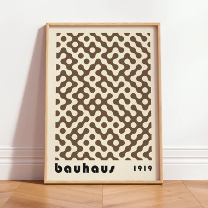 Bauhaus Wandbild – Braunes Muster