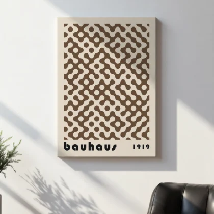 Bauhaus Wandbild – Braunes Muster