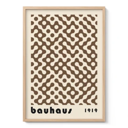 Bauhaus Wandbild – Braunes Muster