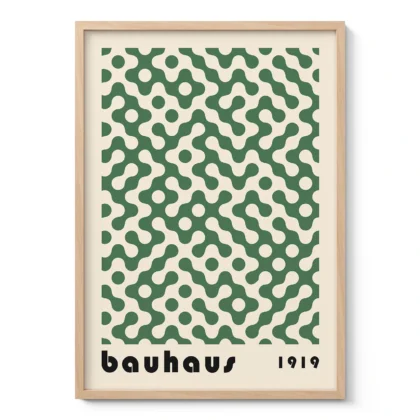 Bauhaus Wandbild – Grünes Muster