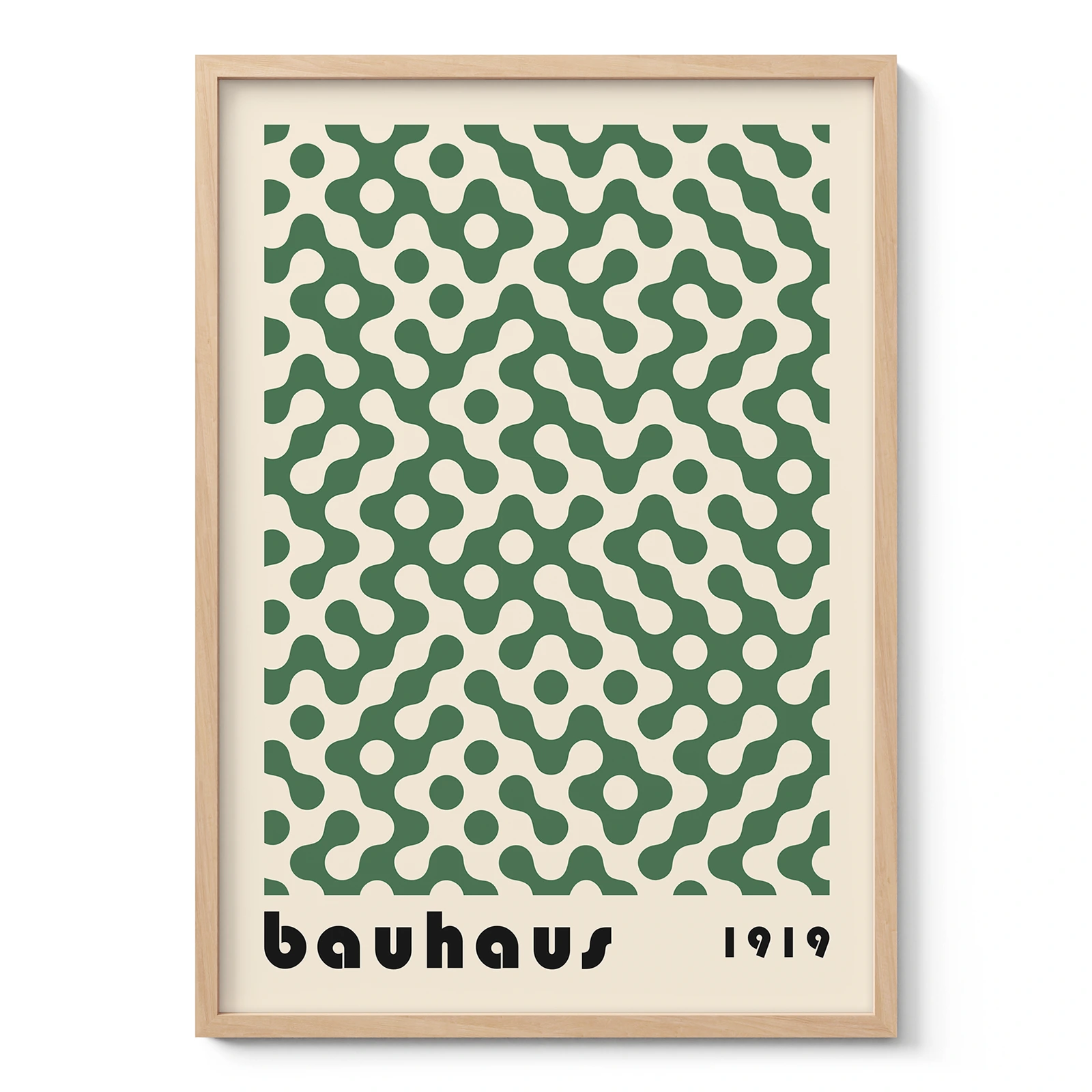 Geometric Bauhaus Wall Art – Green Slow Motion