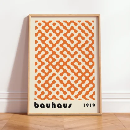 Bauhaus Wandbild – Oranges Muster