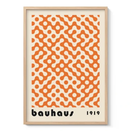 Bauhaus Wandbild – Oranges Muster