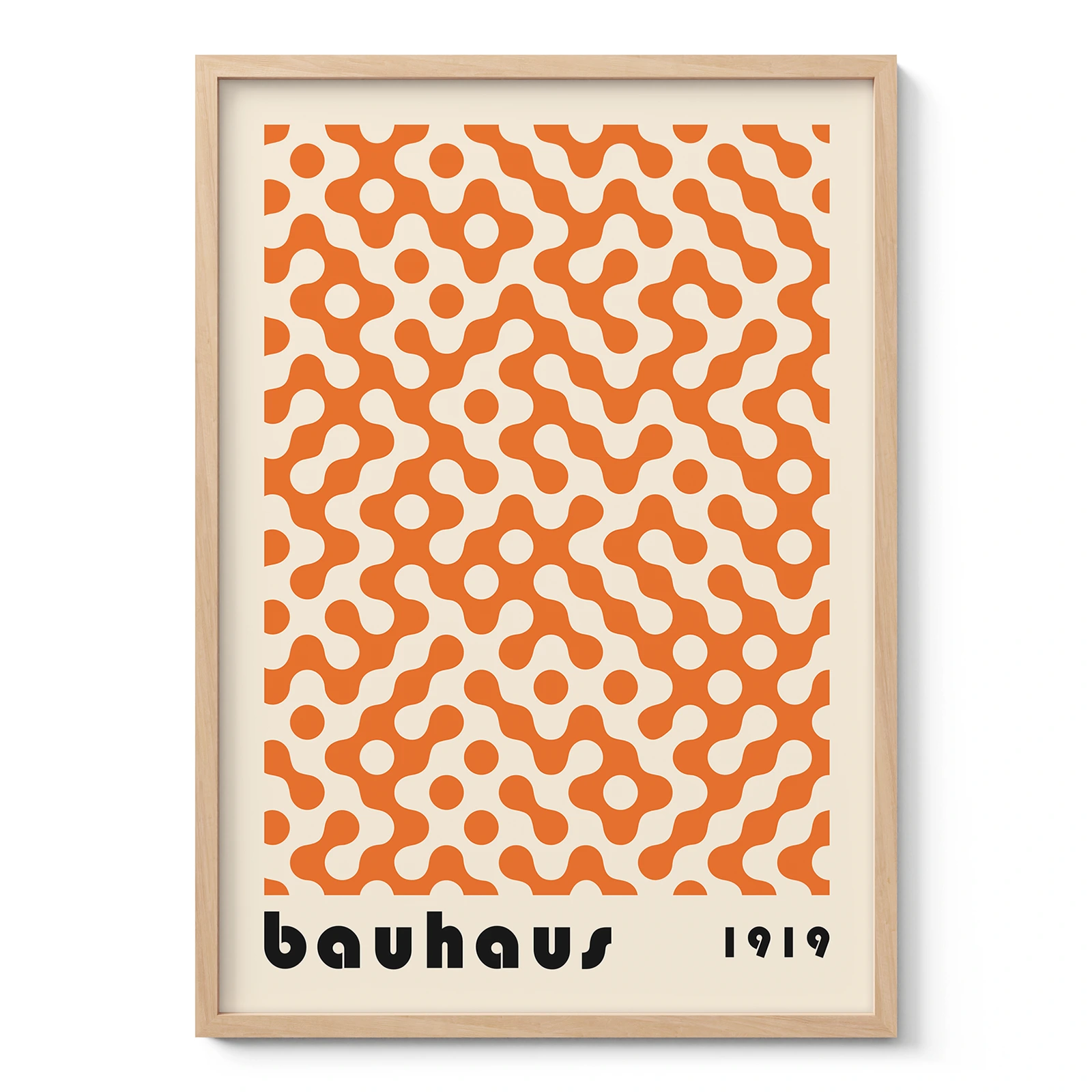 Geometric Bauhaus Wall Art – Orange Slow Motion