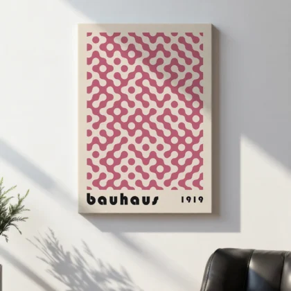 Bauhaus Wandbild – Rosa Muster